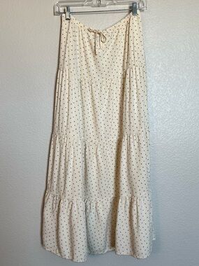 Brandy Melville Women’s Cream Tiered Maxi Floral Skirt